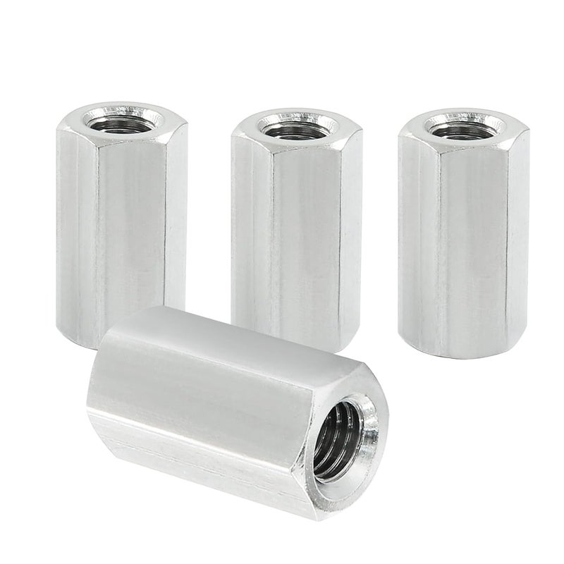 Moicstiy 6 Pcs M8 X 1.25-Pitch 25 mm Length Hex Coupling Nut, 13 mm Width Stainless Steel Rod Coupling Nuts (Metric) - Image 3